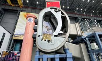 A critical system of China's next-generation artificial sun, known as the one-eighth vacuum chamber and overall installation system. Photo: Courtesy of the Hefei Institutes of Physical Science, Chinese Academy of Sciences