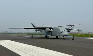 The fully domestically developed large cargo unmanned aerial vehicle NORINCO LUCA parks at a test flight site in Zhengzhou, Central China's Henan Province, on March 31, 2026. Photo: Liang Rui/GT