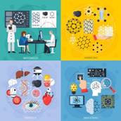 Nanotechnologies design concept | Free Vector