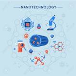 Nanotechnology Decorative Flat Icons Set With Tube Molecule Structure  Microscope Elecronics Medicine On Blue Background Vector Illustration  Royalty Free SVG, Cliparts, Vectors, and Stock Illustration. Image 59995049.