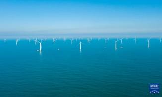The 900,000-kilowatt (kW) offshore wind power project of China General Nuclear Power Corp in Shanwei, South China�s Guangdong Province Photo: Xinhua